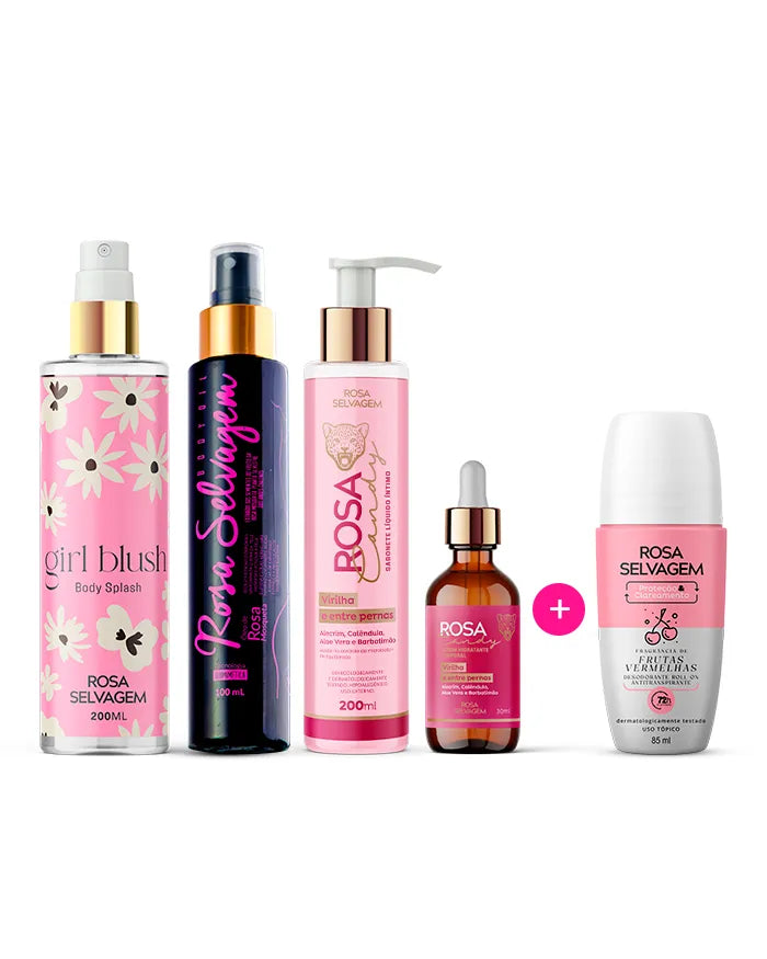 Kit Autocuidado + girl blush e desodorante frutas vermelhas